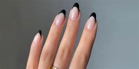 uas negras francesas|Dark french nails: así es la manicura francesa con puntas negras